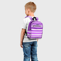 Детский рюкзак Фиолетовые полосы, цвет: 3D-принт — фото 2