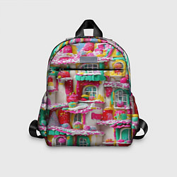 Детский рюкзак Домики из сладостей, цвет: 3D-принт