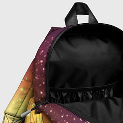 Детский рюкзак Желто фиолетовое свечение и звезды, цвет: 3D-принт — фото 2