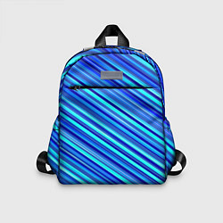 Детский рюкзак Сине голубые узорчатые полосы