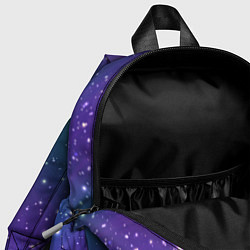 Детский рюкзак Фиолетовая розовая звездная туманность в космосе, цвет: 3D-принт — фото 2