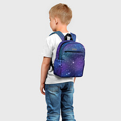 Детский рюкзак Фиолетовая розовая звездная туманность в космосе, цвет: 3D-принт — фото 2