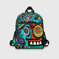 Детский рюкзак Монстры в голубом и оранжевом - нейросеть, цвет: 3D-принт