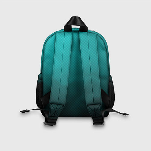 Детский рюкзак Бирюзово-черный дым - Хуф и Ся / 3D-принт – фото 2