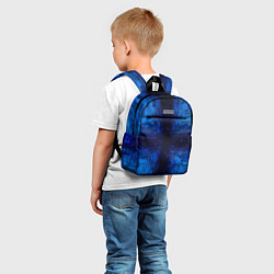 Детский рюкзак Тёмно-синие множества фигур, цвет: 3D-принт — фото 2