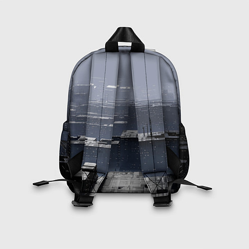 Детский рюкзак Тёмный металлический город будущего / 3D-принт – фото 2