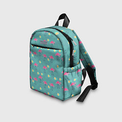 Детский рюкзак Летний паттерн с фламинго, цвет: 3D-принт — фото 2