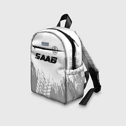 Детский рюкзак Saab speed на светлом фоне со следами шин: символ, цвет: 3D-принт — фото 2