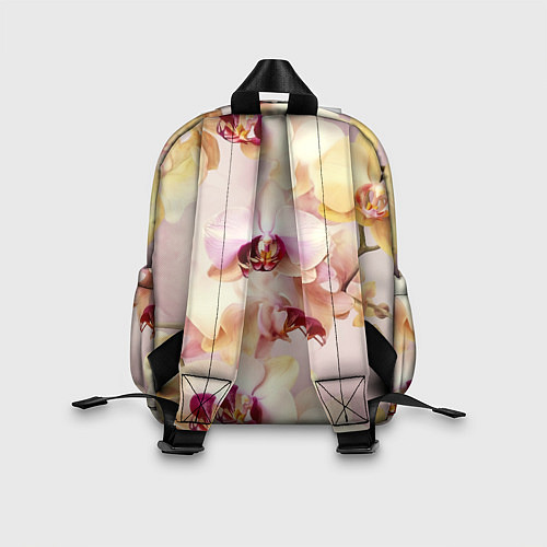Детский рюкзак Желтые и нежно-розовые орхидеи - паттерн / 3D-принт – фото 2
