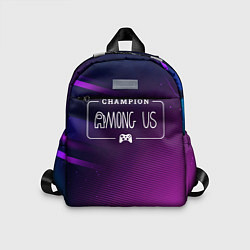 Детский рюкзак Among Us gaming champion: рамка с лого и джойстико, цвет: 3D-принт