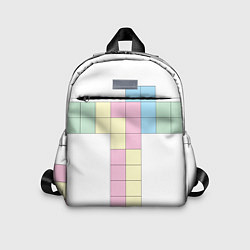 Детский рюкзак Тетрис буква т падающие блоки, цвет: 3D-принт