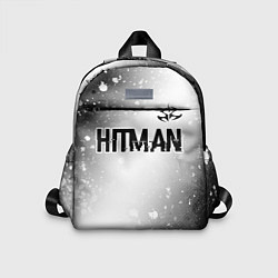 Детский рюкзак Hitman glitch на светлом фоне: символ сверху, цвет: 3D-принт