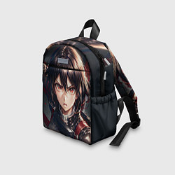 Детский рюкзак Портрет сердитой боевой девушки аниме, цвет: 3D-принт — фото 2