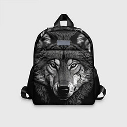 Детский рюкзак Спокойный уверенный волк, цвет: 3D-принт