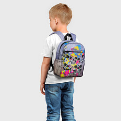 Детский рюкзак Черепа на бетонной стене - граффити, цвет: 3D-принт — фото 2