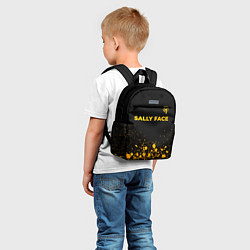 Детский рюкзак Sally Face - gold gradient: символ сверху, цвет: 3D-принт — фото 2