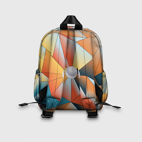 Детский рюкзак Жемчужина - градиент из полигональных треугольнико / 3D-принт – фото 2