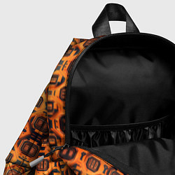 Детский рюкзак Оранжевый киберпанк, цвет: 3D-принт — фото 2