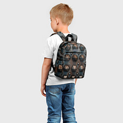 Детский рюкзак Металлическая шипованная текстура, цвет: 3D-принт — фото 2