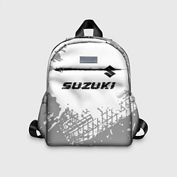 Детский рюкзак Suzuki speed на светлом фоне со следами шин: симво