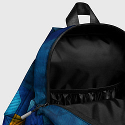 Детский рюкзак Жёлтая и синяя геометрия, цвет: 3D-принт — фото 2