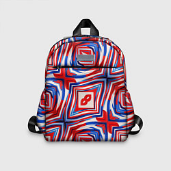 Детский рюкзак Красная маска абстракция, цвет: 3D-принт