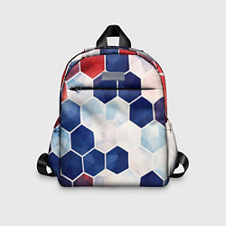 Детский рюкзак Плиты белые синие красные, цвет: 3D-принт