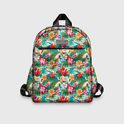 Детский рюкзак Яркие гавайские цветы, цвет: 3D-принт