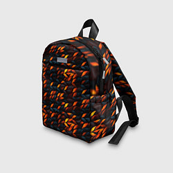 Детский рюкзак Black orange texture, цвет: 3D-принт — фото 2