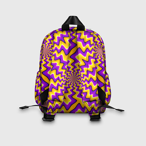 Детский рюкзак Желто-фиолетовая иллюзия вращения / 3D-принт – фото 2