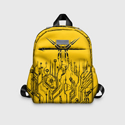 Детский рюкзак Киберпанк Yellow-Black, цвет: 3D-принт