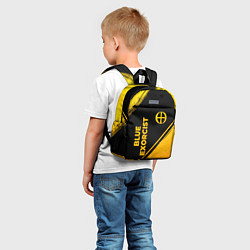 Детский рюкзак Blue Exorcist - gold gradient: надпись, символ, цвет: 3D-принт — фото 2