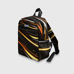 Детский рюкзак Золотые плавные линии, цвет: 3D-принт — фото 2