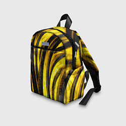Детский рюкзак Черные и золотые линии, цвет: 3D-принт — фото 2