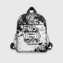 Детский рюкзак No pain no gain - спорт, цвет: 3D-принт