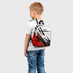 Детский рюкзак Бело-красная униформа для зала, цвет: 3D-принт — фото 2
