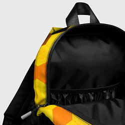 Детский рюкзак Fiat - gold gradient: символ сверху, цвет: 3D-принт — фото 2