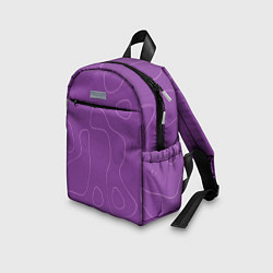 Детский рюкзак Объемные разводы - яркий фиолетовый - узор Хуф и С, цвет: 3D-принт — фото 2