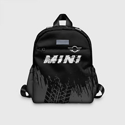 Детский рюкзак Mini speed на темном фоне со следами шин: символ с, цвет: 3D-принт