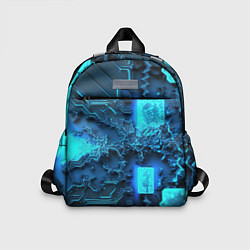 Детский рюкзак Неоновые плиты из льда, цвет: 3D-принт