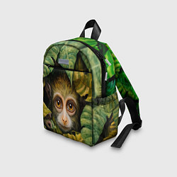 Детский рюкзак Маленькая обезьянка в листьях, цвет: 3D-принт — фото 2