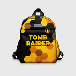 Детский рюкзак Tomb Raider - gold gradient: символ сверху, цвет: 3D-принт