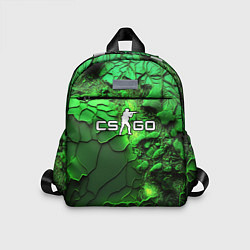 Детский рюкзак CS GO green abstract