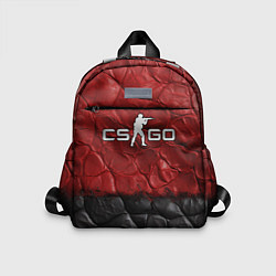 Детский рюкзак CS GO red black texture