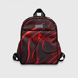 Детский рюкзак CSGO red abstract, цвет: 3D-принт