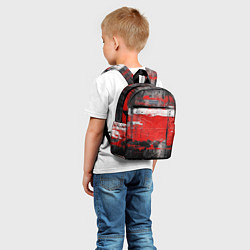 Детский рюкзак Красная белая черная краска, цвет: 3D-принт — фото 2