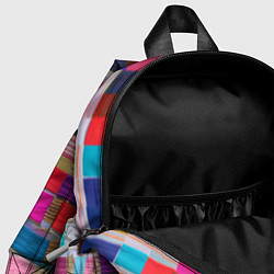 Детский рюкзак Разноцветные лоскутки, цвет: 3D-принт — фото 2