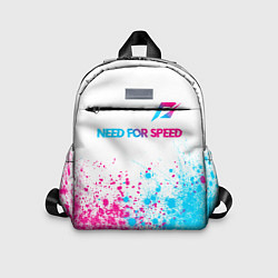 Детский рюкзак Need for Speed neon gradient style: символ сверху, цвет: 3D-принт