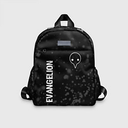 Детский рюкзак Evangelion glitch на темном фоне: надпись, символ, цвет: 3D-принт