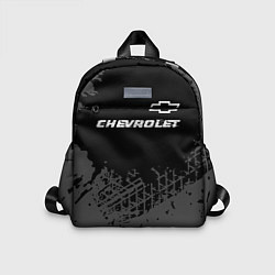 Детский рюкзак Chevrolet speed на темном фоне со следами шин: сим